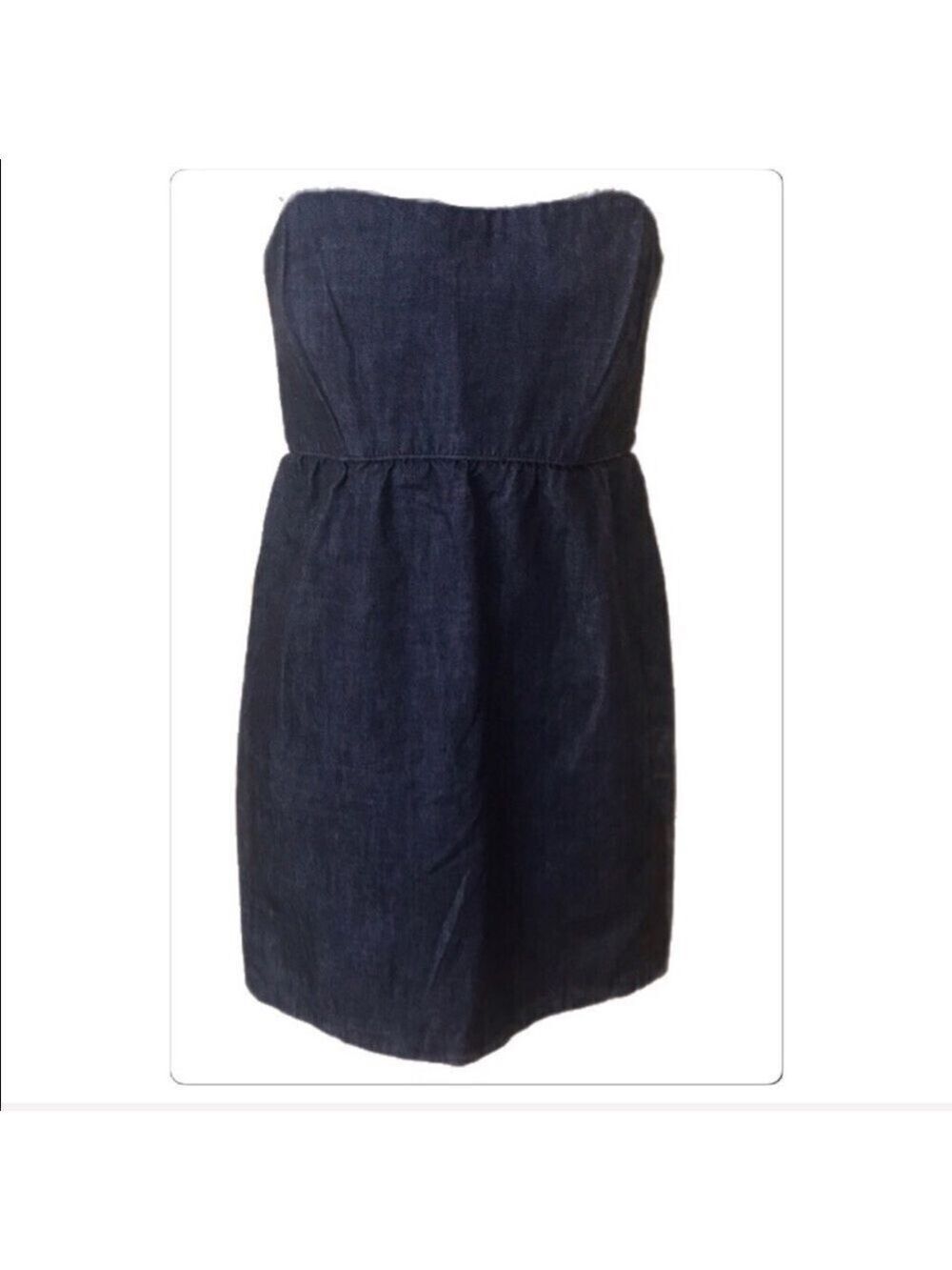 Gap Strapless Stretch Cotton Denim mini Dress Size 0